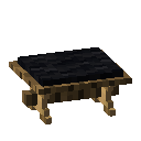 Oak Black Padded Bench