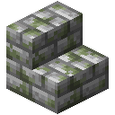 Mossy Tiled Diorite Brick Stairs