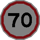 限速:70km/h (Speed Limit:70km/h)