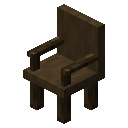 Stripped Dark Oak Log Chair With Armrests