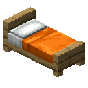 橡木橙色简约床 (Oak Orange Simple Bed)