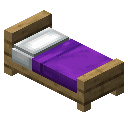 橡木紫色简约床 (Oak Purple Simple Bed)