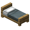 橡木灰色简约床 (Oak Gray Simple Bed)