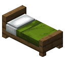 云杉木绿色简约床 (Spruce Green Simple Bed)