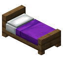 云杉木紫色简约床 (Spruce Purple Simple Bed)