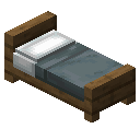 云杉木灰色简约床 (Spruce Gray Simple Bed)
