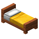 金合欢木黄色简约床 (Acacia Yellow Simple Bed)