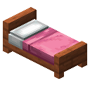 金合欢木粉红色简约床 (Acacia Pink Simple Bed)