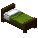 深色橡木绿色简约床 (Dark Oak Green Simple Bed)