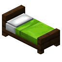 深色橡木黄绿色简约床 (Dark Oak Lime Simple Bed)