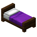 深色橡木紫色简约床 (Dark Oak Purple Simple Bed)