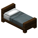 深色橡木灰色简约床 (Dark Oak Gray Simple Bed)