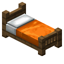 云杉木橙色经典床 (Spruce Orange Classic Bed)