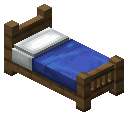 云杉木蓝色经典床 (Spruce Blue Classic Bed)