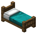 云杉木青色经典床 (Spruce Cyan Classic Bed)