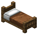 云杉木棕色经典床 (Spruce Brown Classic Bed)