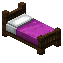 深色橡木品红色经典床 (Dark Oak Magenta Classic Bed)