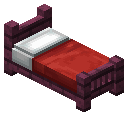 绯红木红色经典床 (Crimson Red Classic Bed)