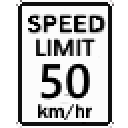 50 km/h Sign