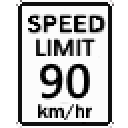 90 km/h Sign