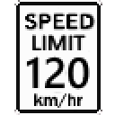 120 km/h Sign