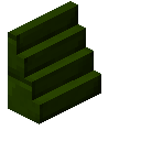 Steep Green Stone Brick Stairs Top