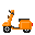 摩托车（橙） (Scooter (Orange))