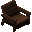 Dark Brown Midcentury Style Sofa