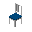 博尔杰椅（白色，蓝色） (Borje Chair White Blue)