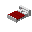 存储床（白色，红色） (Storage Bed White Red)