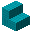 Checkered Wool Teal Blue Stairs (Checkered Wool Teal Blue Stairs)