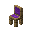 Purple Cushioned Oak Chair