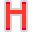 Letter H Neon - Red