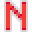 Letter N Neon - Red