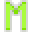 Letter M Neon - Green