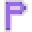Letter P Neon - Purple