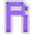 Letter R Neon - Purple