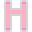 Letter H Neon - Pink